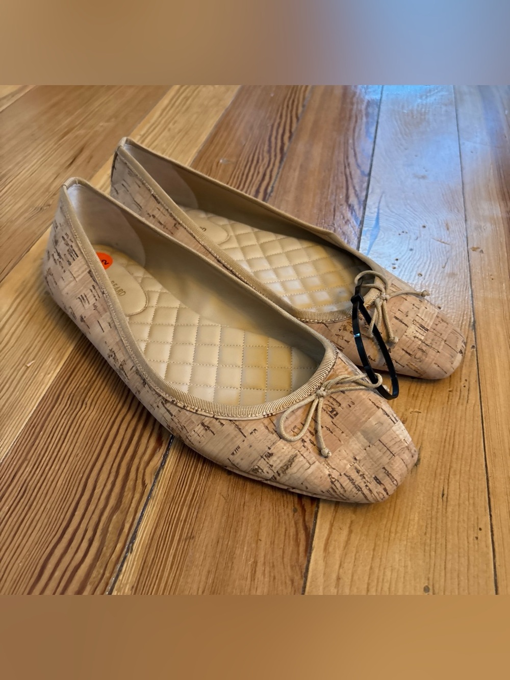 Veronica Beard Beatrix Cork Ballet Flats Shoes Women's size 9.5M NWOB